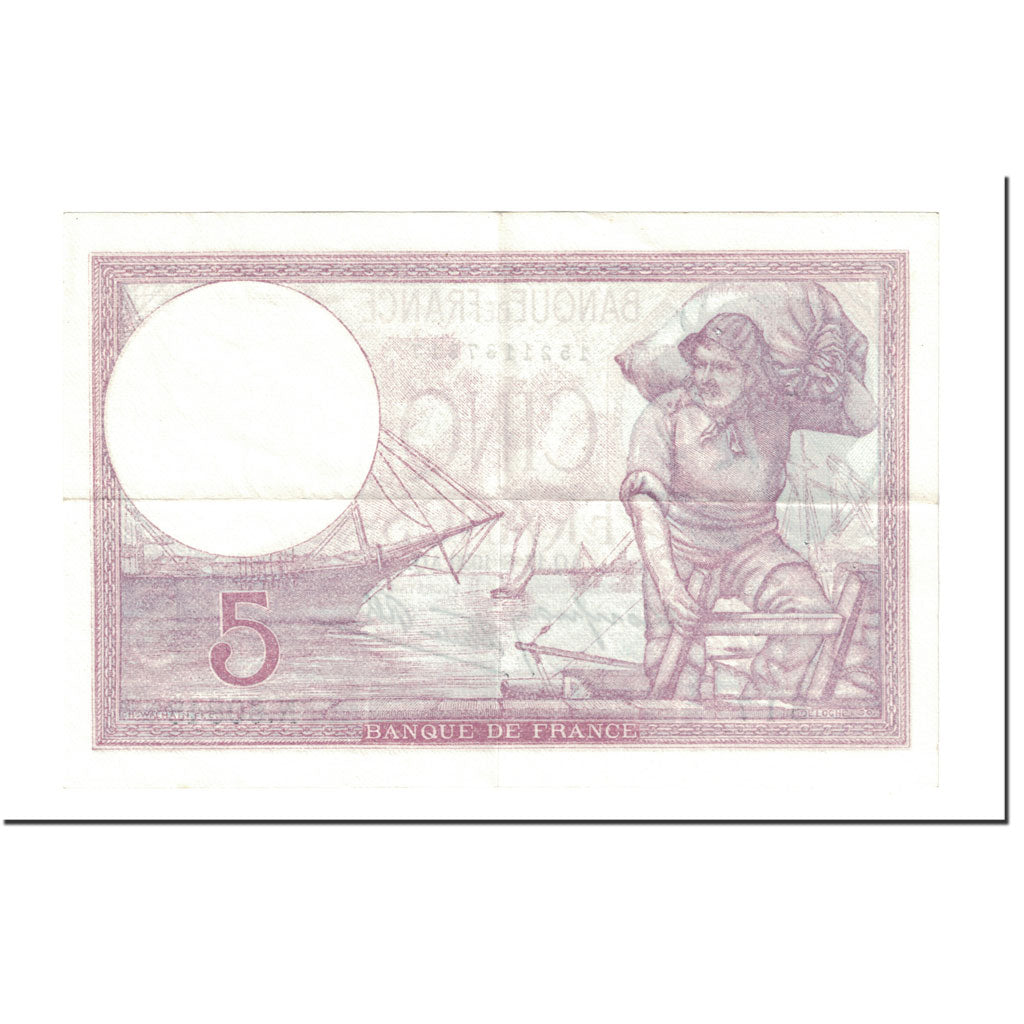 Biljet, Frankrijk, 5 Francs, 1939, 1939-08-17, SUP, Fayette:4.6, KM:83