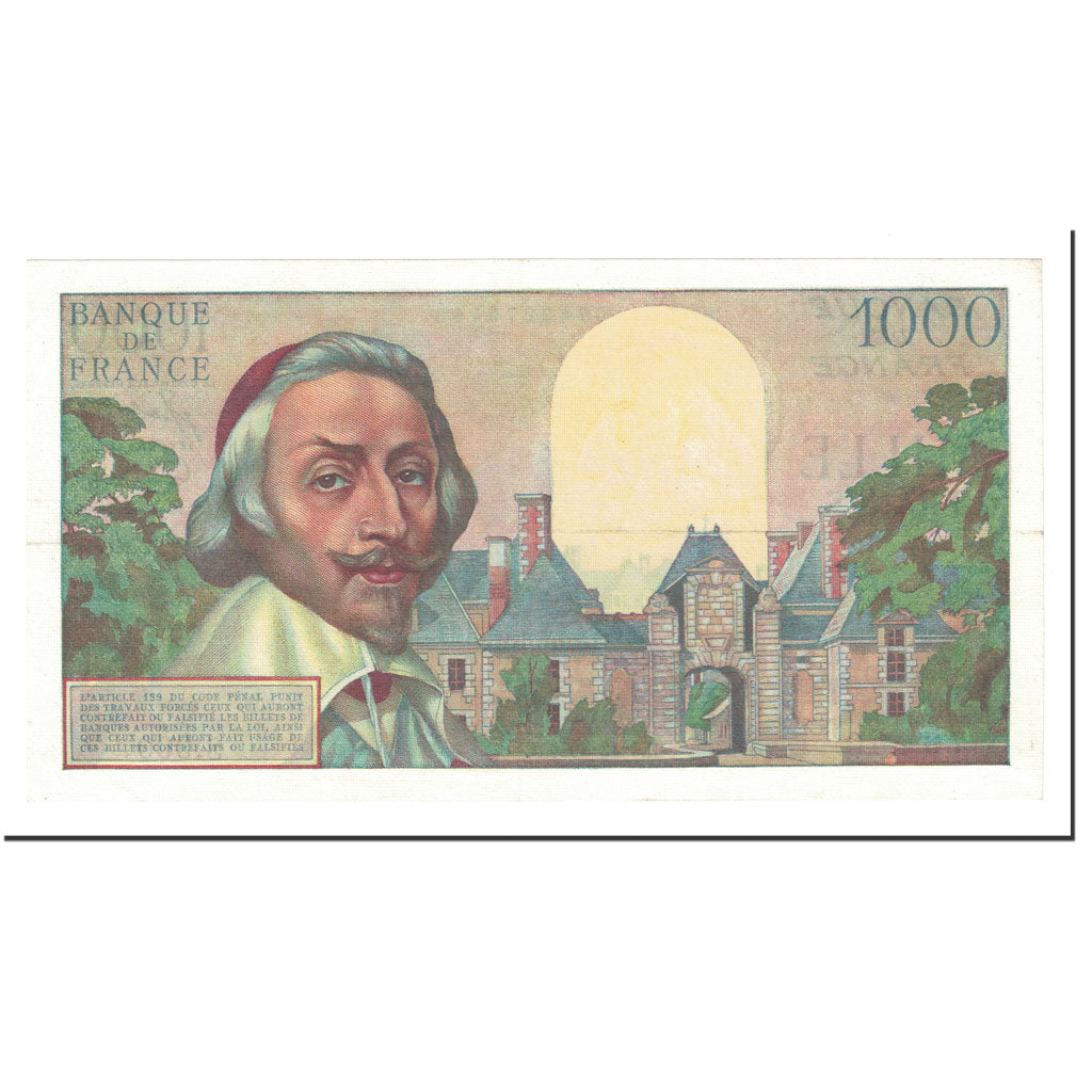 Billete, Francia, 1000 Francs, 1956, 1956-12-06, SC+, Fayette:42.24, KM:134a