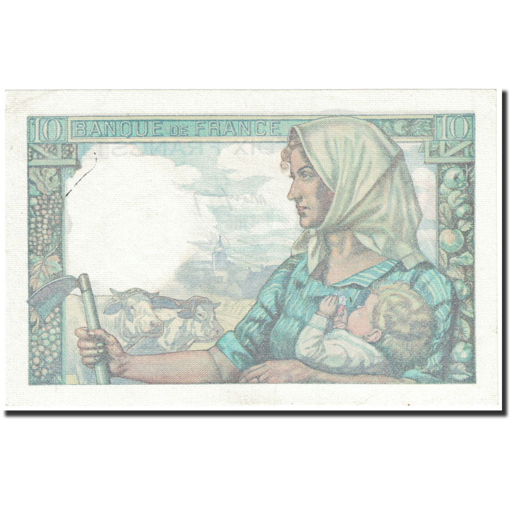 Banknote, France, 10 Francs, 1941, 1941-10-09, AU(55-58), Fayette:8.2, KM:99b