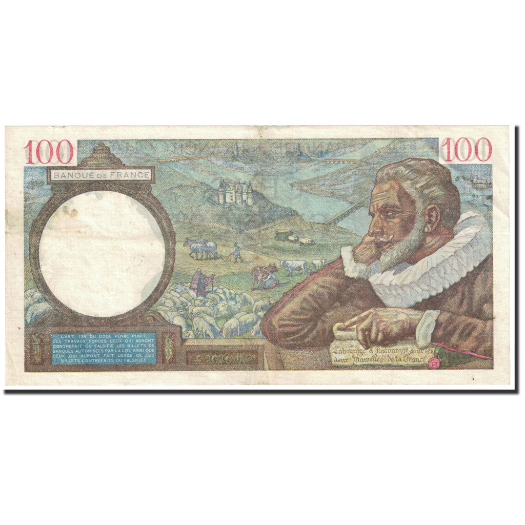 France, 100 Francs, 1946, KM:94, 1946-12-19, EF(40-45), Fayette:26.43