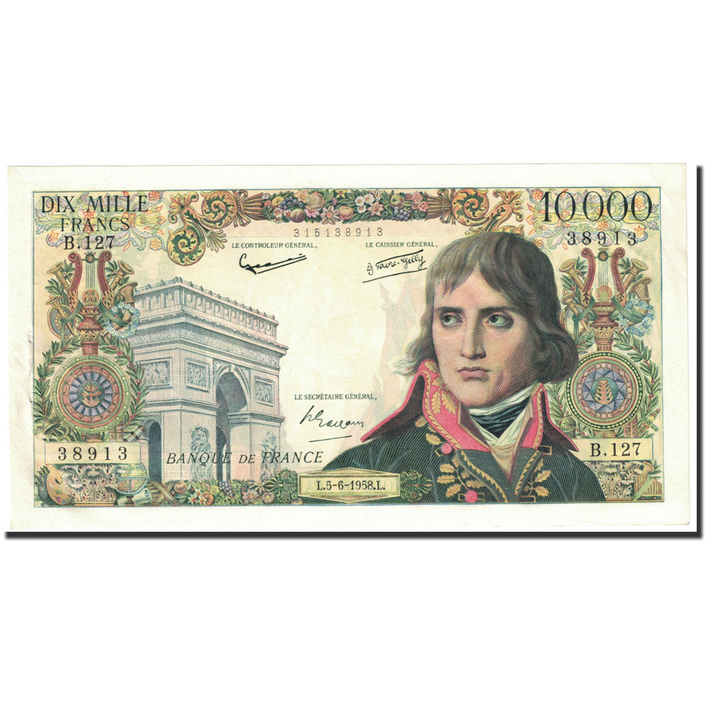 Francia, 10,000 Francs, 10 000 F 1955-1958 ''Bonaparte'', 1958, 1958-06-05, SPL