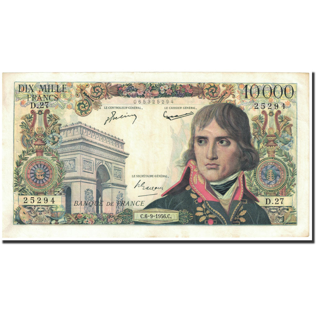 France, 10,000 Francs, 10 000 F 1955-1958 ''Bonaparte'', 1956, KM:136a