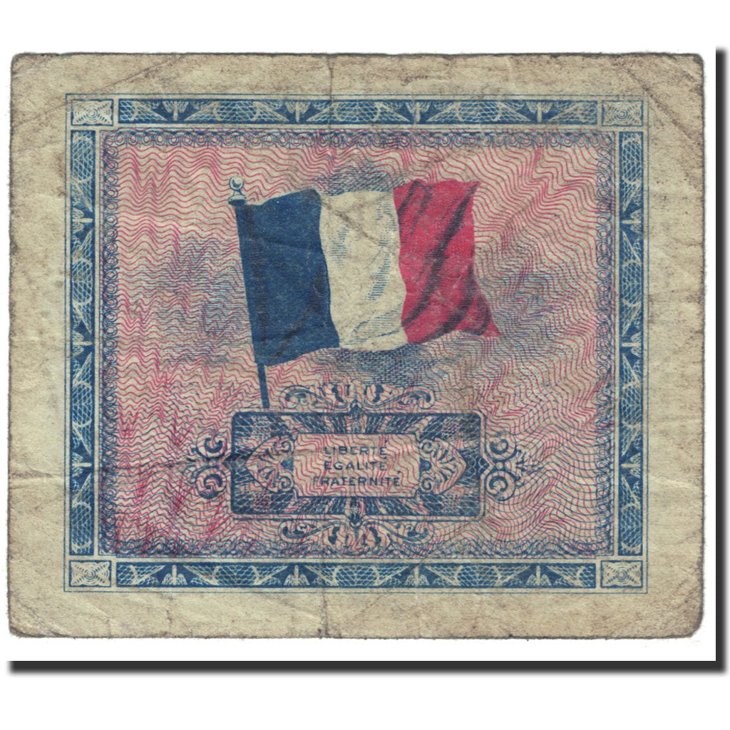 Banknote, France, 5 Francs, 1944 Flag/France, 1944, Undated (1944), VF(20-25)