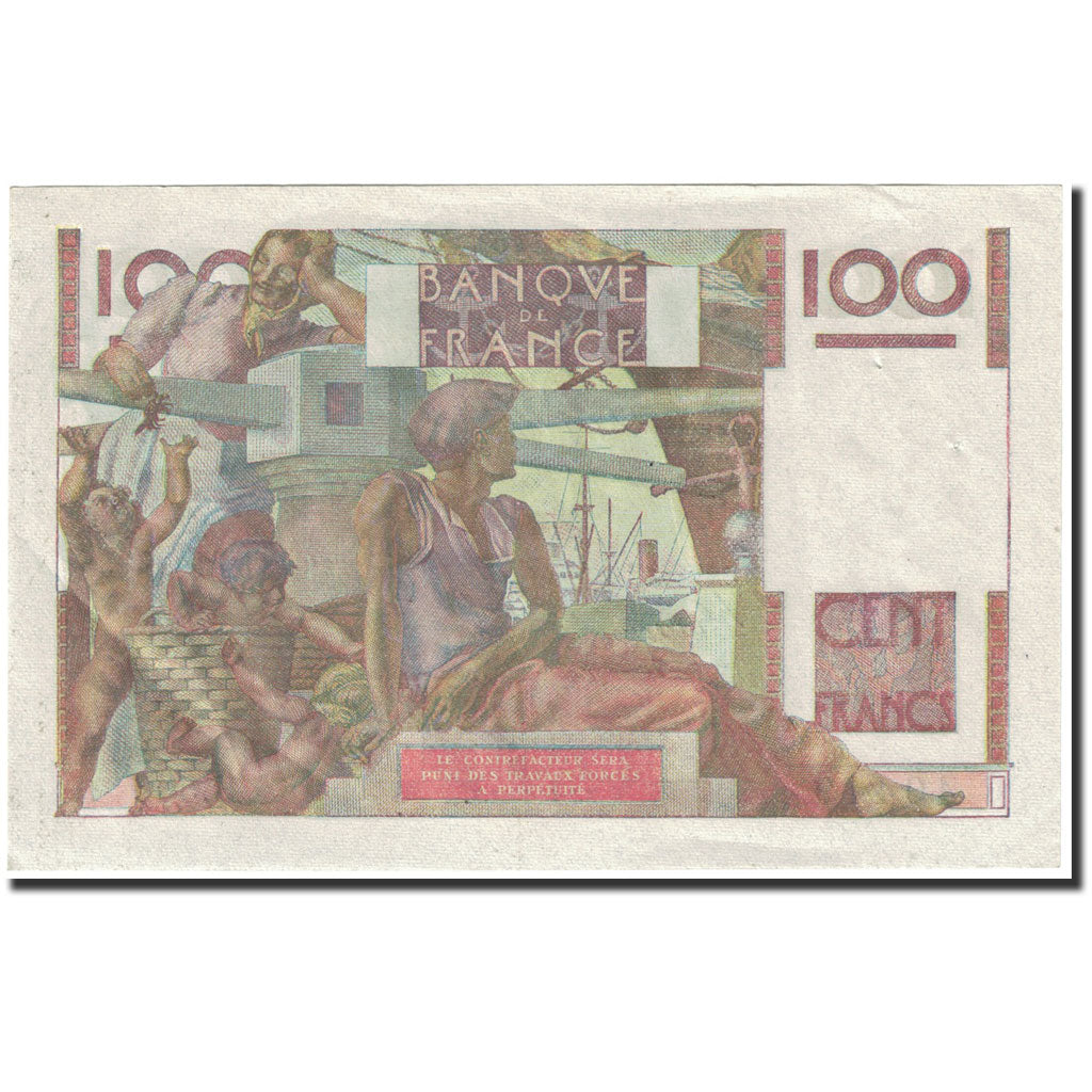 Francia, 100 Francs, 100 F 1945-1954 ''Jeune Paysan'', 1952, KM:128d