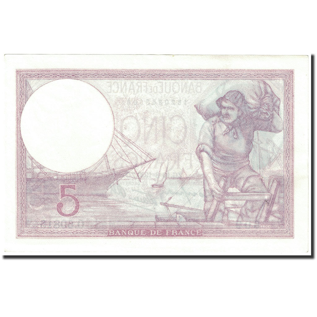 Banconote, Francia, 5 Francs, 5 F 1917-1940 ''Violet'', 1939, 1939-08-10, SPL