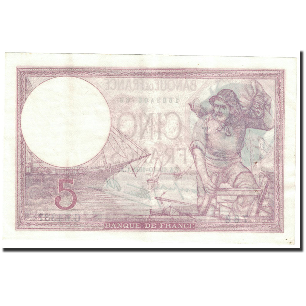 Banconote, Francia, 5 Francs, 5 F 1917-1940 ''Violet'', 1939, 1939-10-19, SPL-