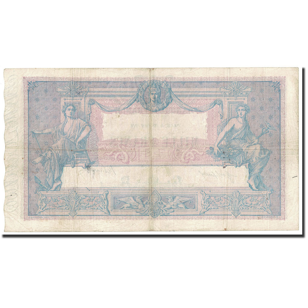 Banknote, France, 1000 Francs, 1 000 F 1889-1926 ''Bleu et Rose'', 1915