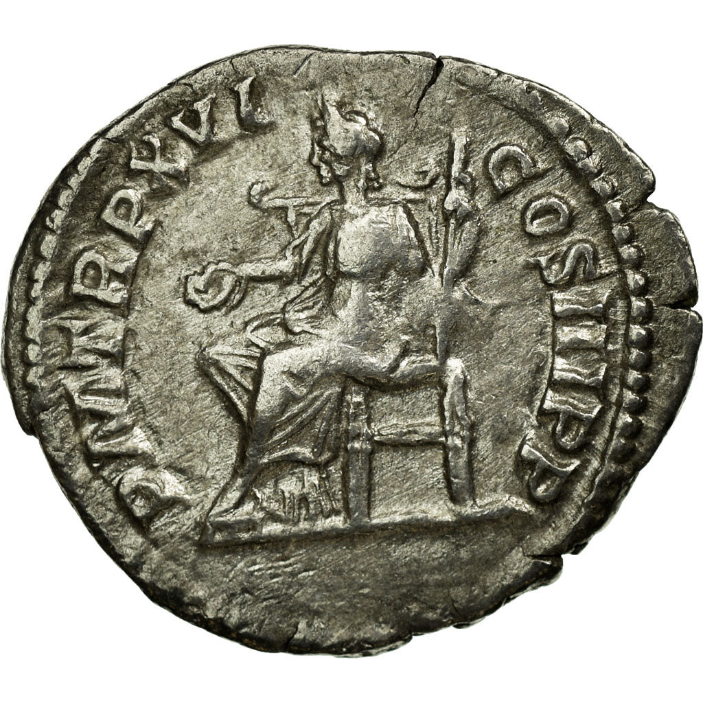 Coin, Septimius Severus, Denarius, 208, Roma, AU(50-53), Silver, Cohen:514