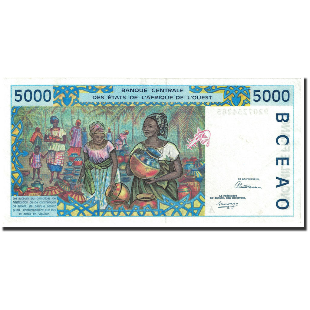 Banknote, West African States, 5000 Francs, 1992, Undated (1992), KM:113Aa