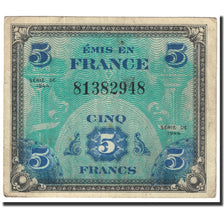 Biljet, Frankrijk, 5 Francs, 1944 Flag/France, 1944, Undated (1944), TTB