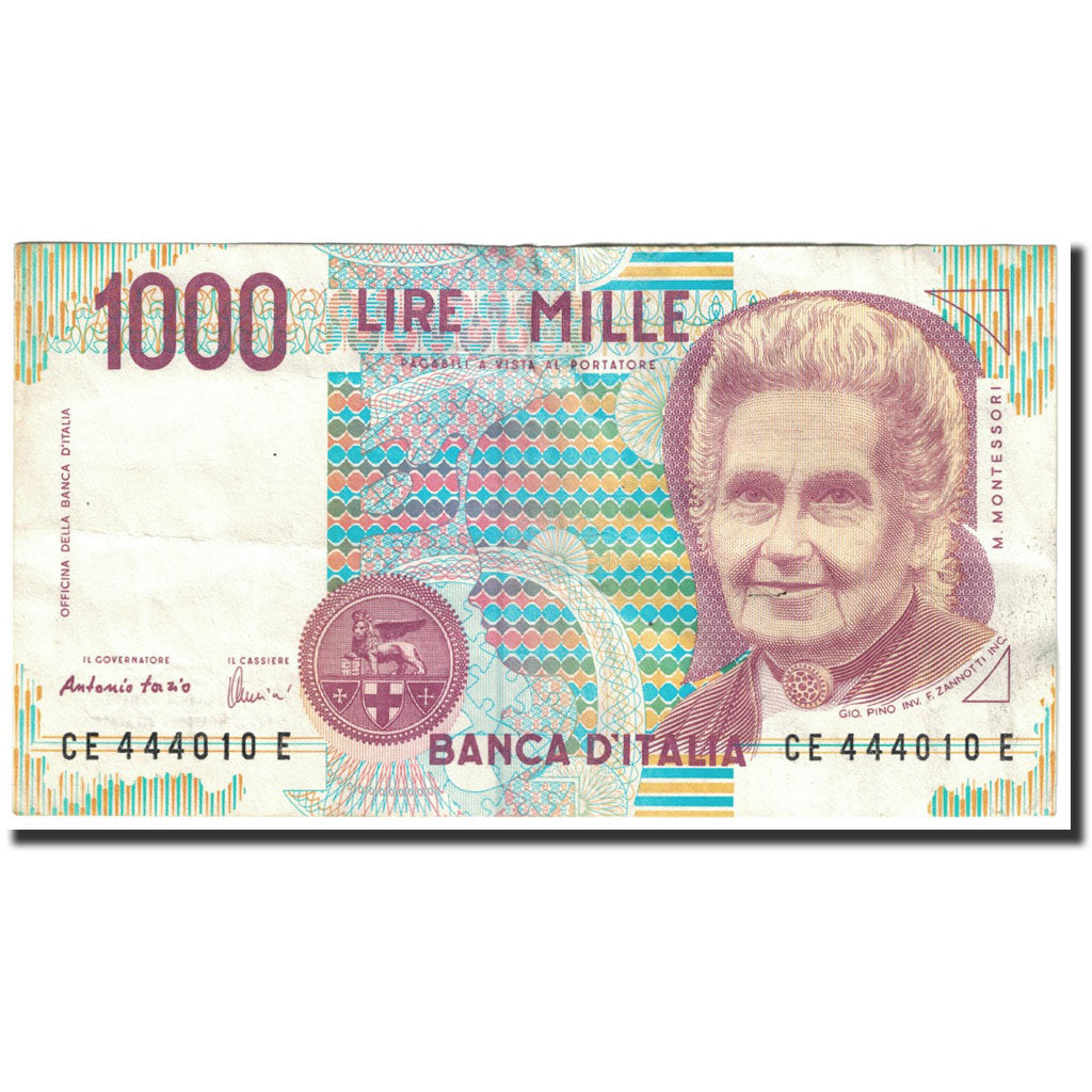 Billet, Italie, 1000 Lire, 1995, 1995-12-18, KM:114c, TTB+