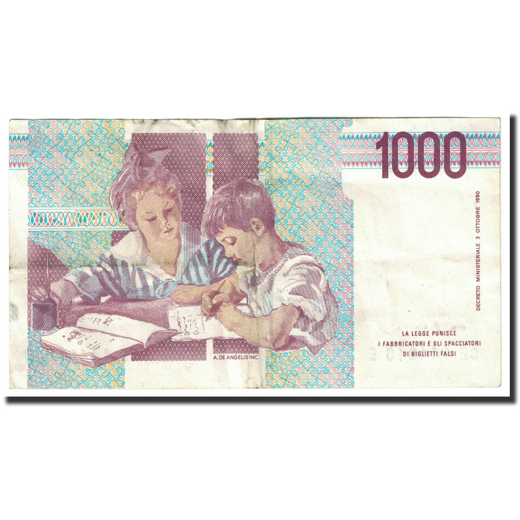 Billet, Italie, 1000 Lire, 1995, 1995-12-18, KM:114c, TTB+