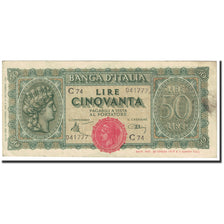 Banknote, Italy, 50 Lire, 1944, 1944-12-10, KM:74a, EF(40-45)