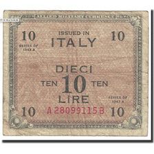 Banknote, Italy, 10 Lire, 1943, Undated (1943), KM:M13a, EF(40-45)