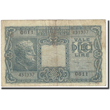 Banknote, Italy, 10 Lire, 1944, 1944-11-23, KM:32a, EF(40-45)