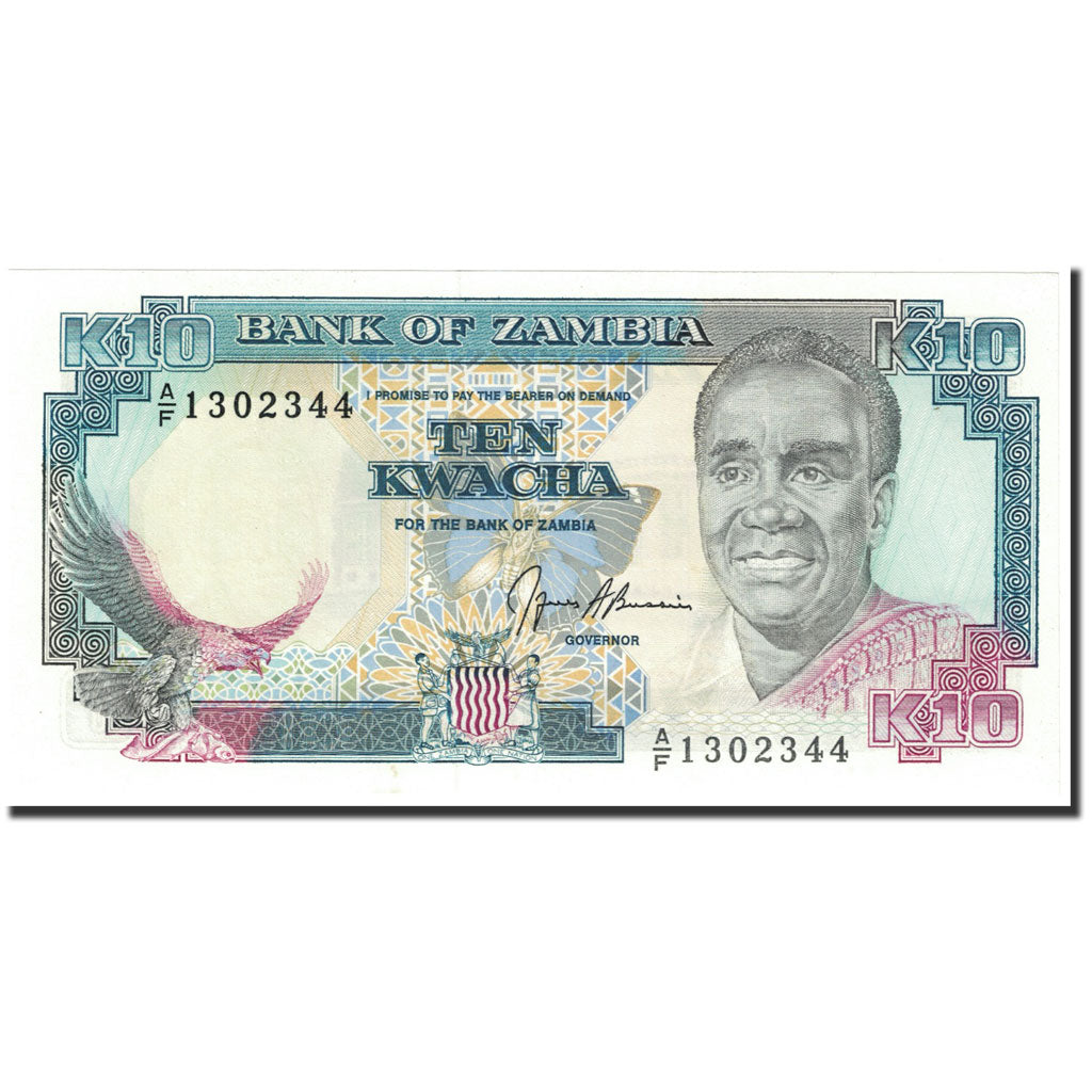 Banknote, Zambia, 10 Kwacha, 1989-1991, undated (1989-91), KM:31b, UNC(65-70)