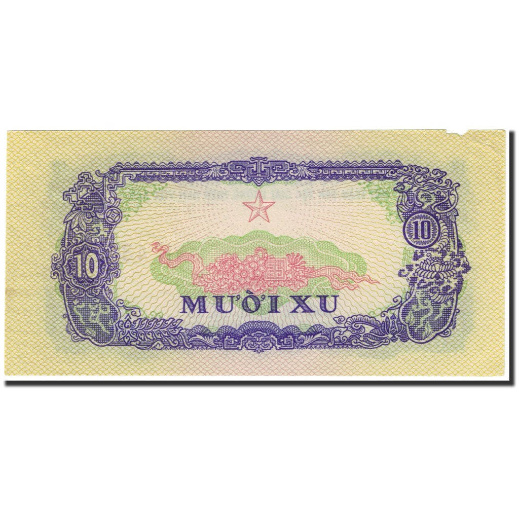 Billet, South Viet Nam, 10 Xu, 1963, Undated (1963), KM:R1, TTB