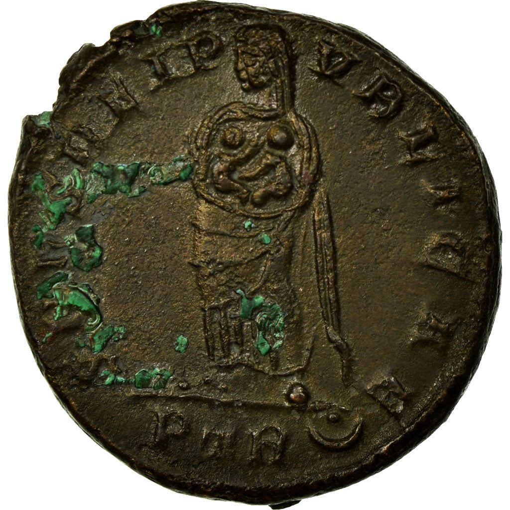 Coin, Fausta, Nummus, Trier, AU(55-58), Bronze, Cohen:7