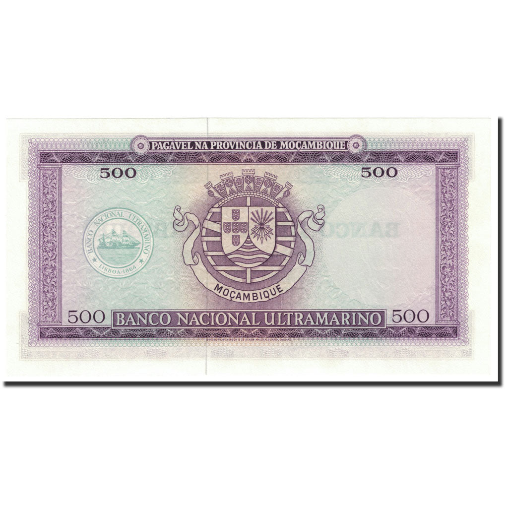 Banknote, Mozambique, 500 Escudos, 1976, Old date 1967-03-22, KM:118a