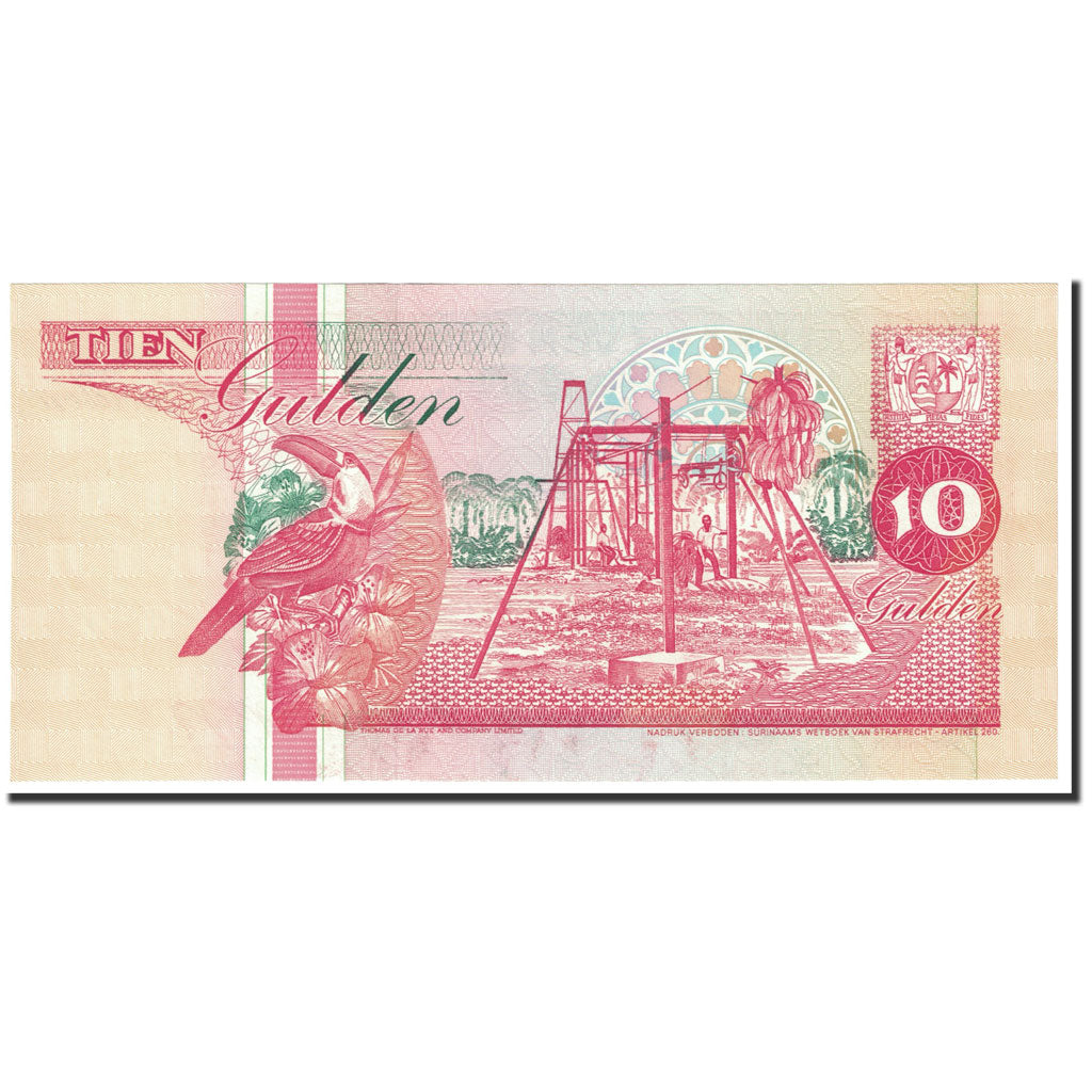 Billet, Surinam, 10 Gulden, 1998, 1998-02-10, KM:137b, NEUF