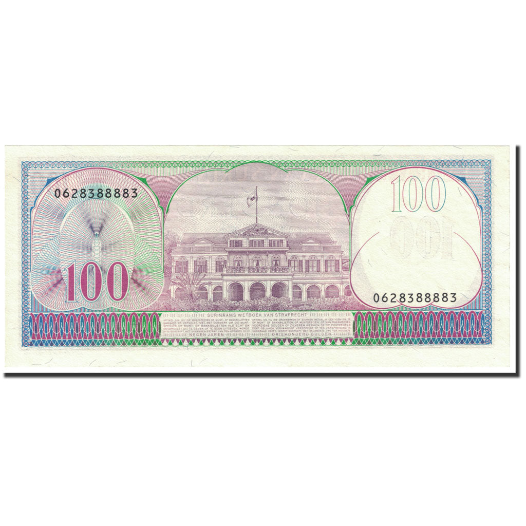 Banknote, Surinam, 100 Gulden, 1985, 1985-11-01, KM:128b, UNC(65-70)