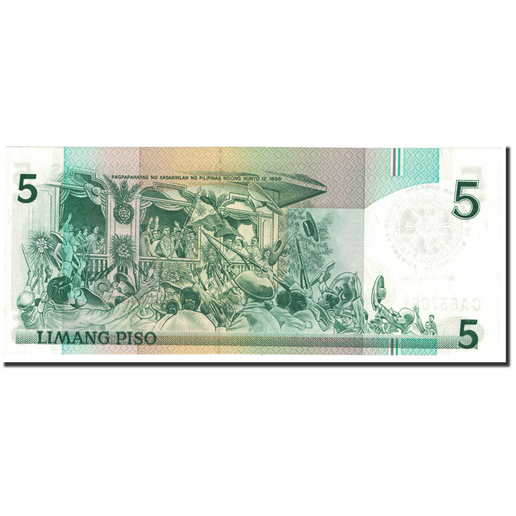 Banknote, Philippines, 5 Piso, 1986, Undated (1986), KM:175b, UNC(65-70)