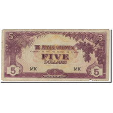 Banknote, MALAYA, 5 Dollars, 1942, Undated (1942), KM:M6c, VF(20-25)