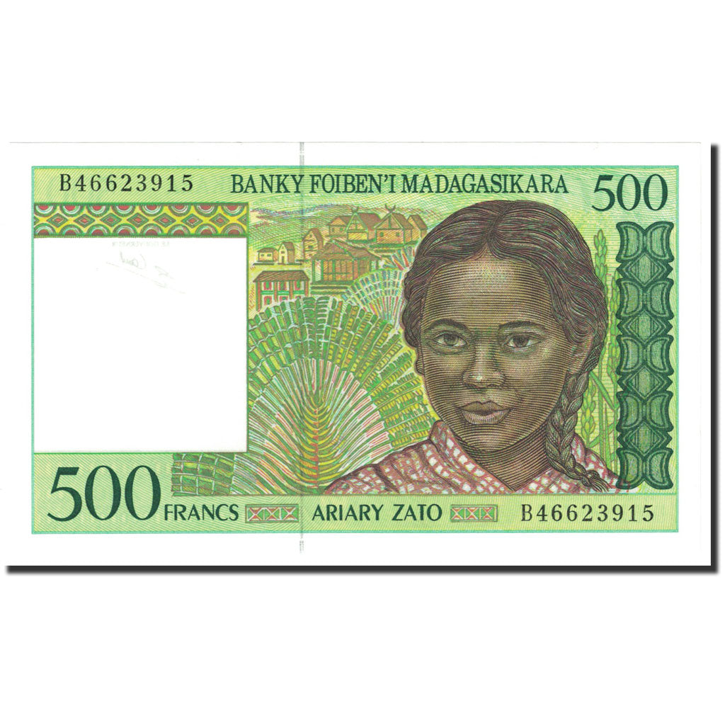 Banknote, Madagascar, 500 Francs = 100 Ariary, 1995, Undated (1995), KM:75b