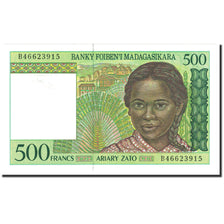 Banknote, Madagascar, 500 Francs = 100 Ariary, 1995, Undated (1995), KM:75b