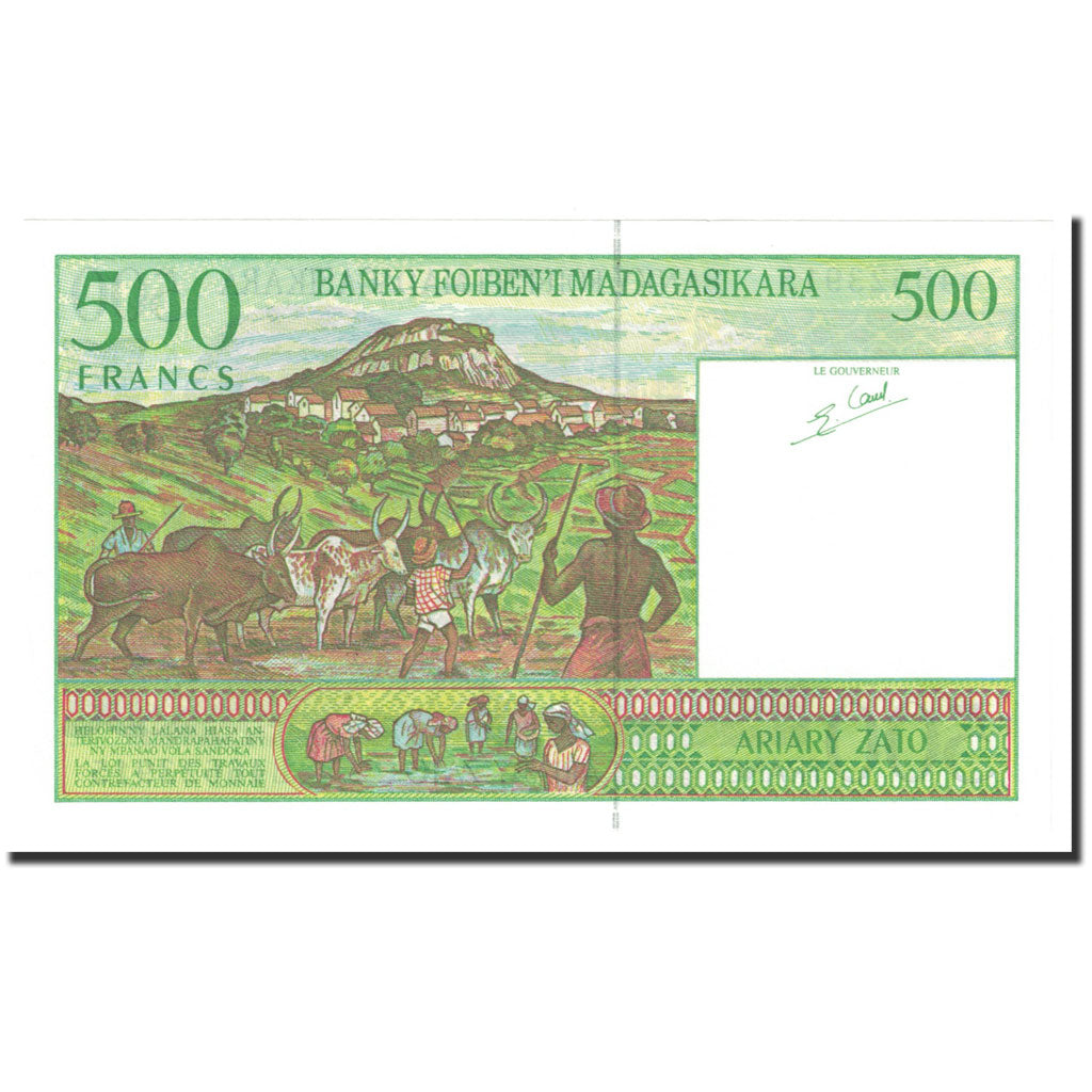 Banknote, Madagascar, 500 Francs = 100 Ariary, 1995, Undated (1995), KM:75b