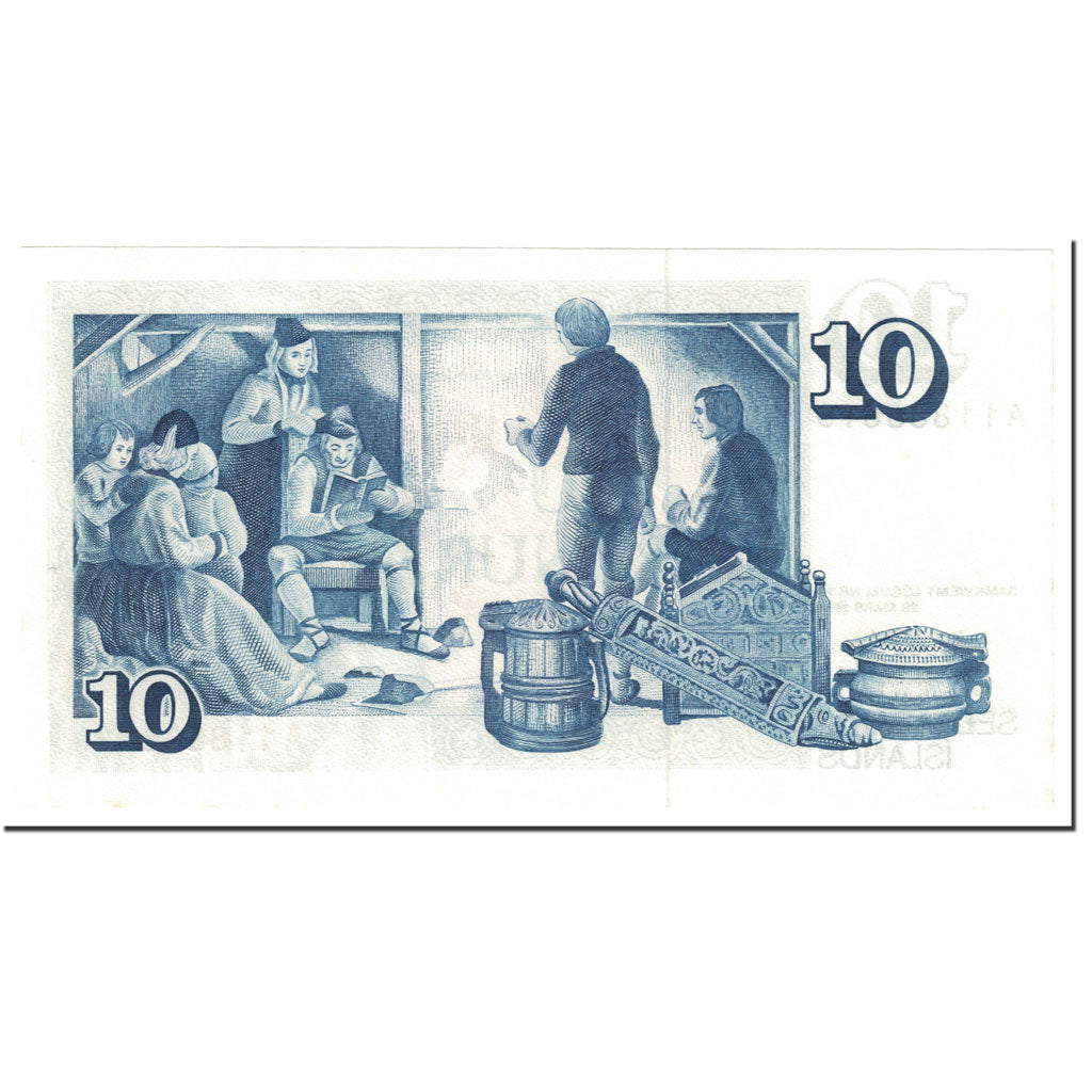 Banknote, Iceland, 10 Kronur, 1981, Undated (1981), KM:48a, UNC(65-70)
