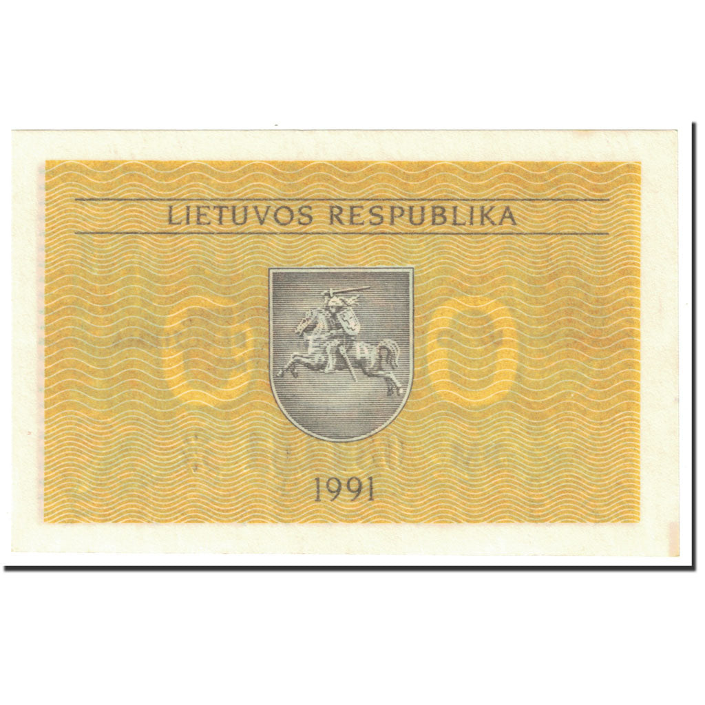 Billet, Lithuania, 0.50 Talonas, 1991, Undated (1991), KM:31b, NEUF