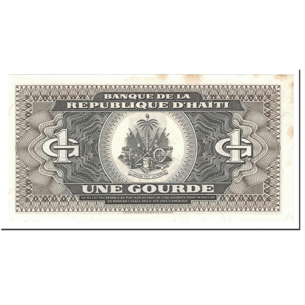 Banknote, Haiti, 1 Gourde, 1989, Undated (1989), KM:253a, AU(55-58)