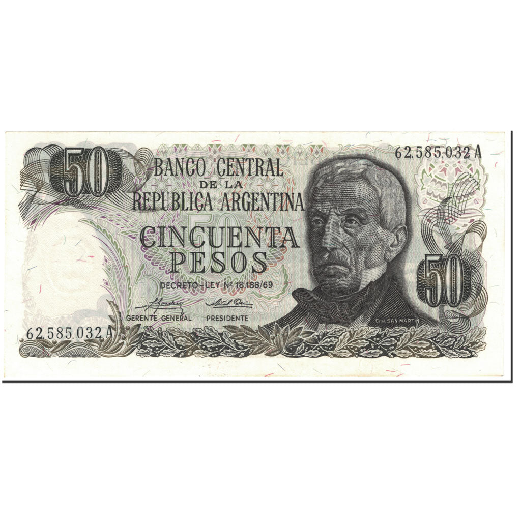 Banknote, Argentina, 50 Pesos, 1975, Undated (1975), KM:296, UNC(64)