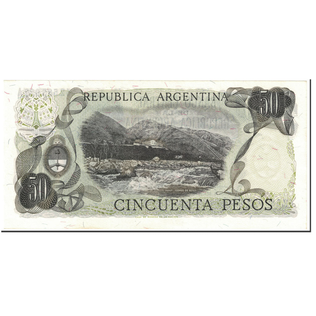 Banknote, Argentina, 50 Pesos, 1975, Undated (1975), KM:296, UNC(64)