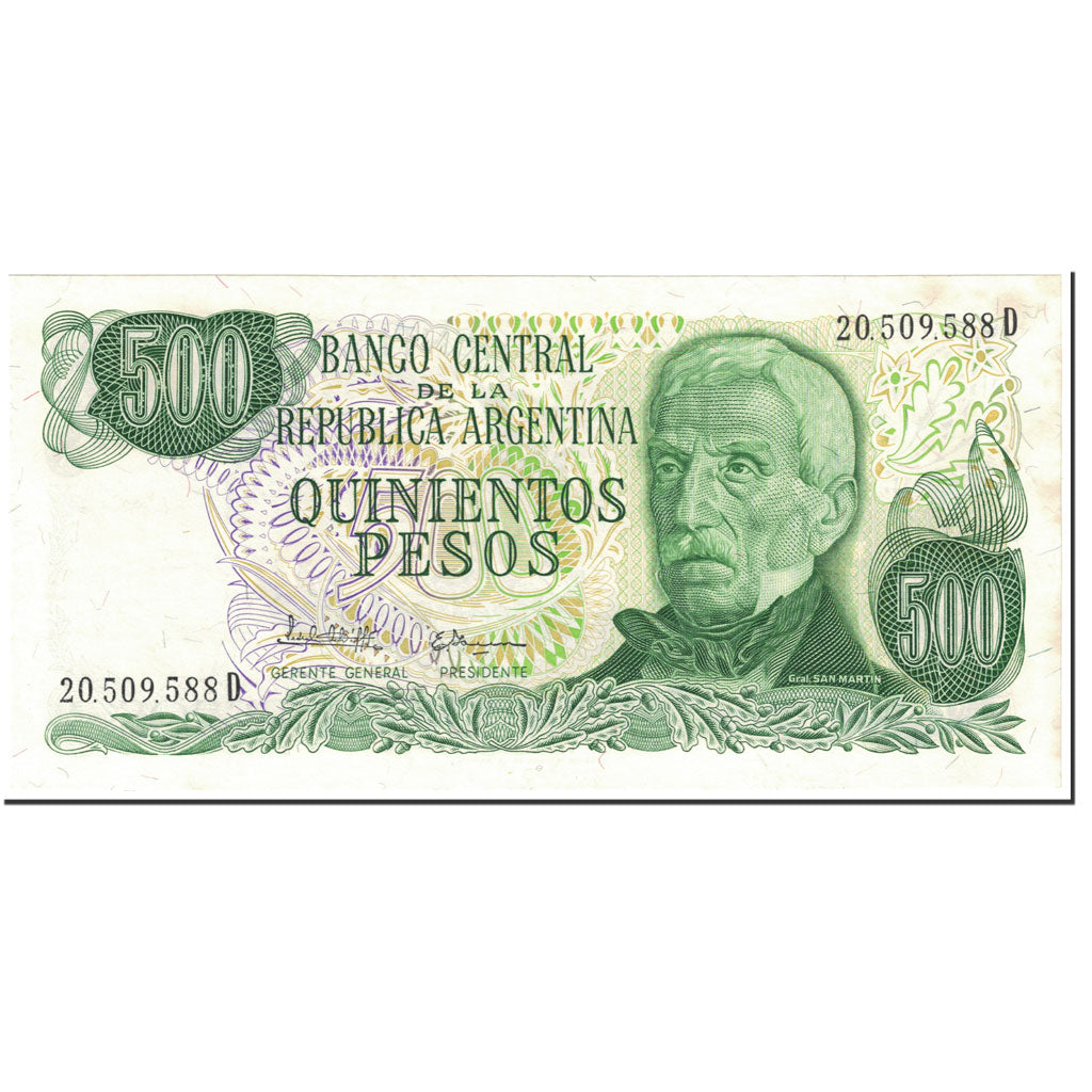Billete, 500 Pesos, 1982, Argentina, KM:303c, Undated (1982), SC