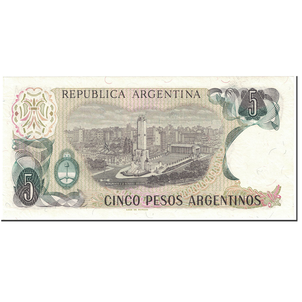 Geldschein, Argentinien, 5 Pesos Argentinos, 1984, Undated (1984), KM:312a, UNZ