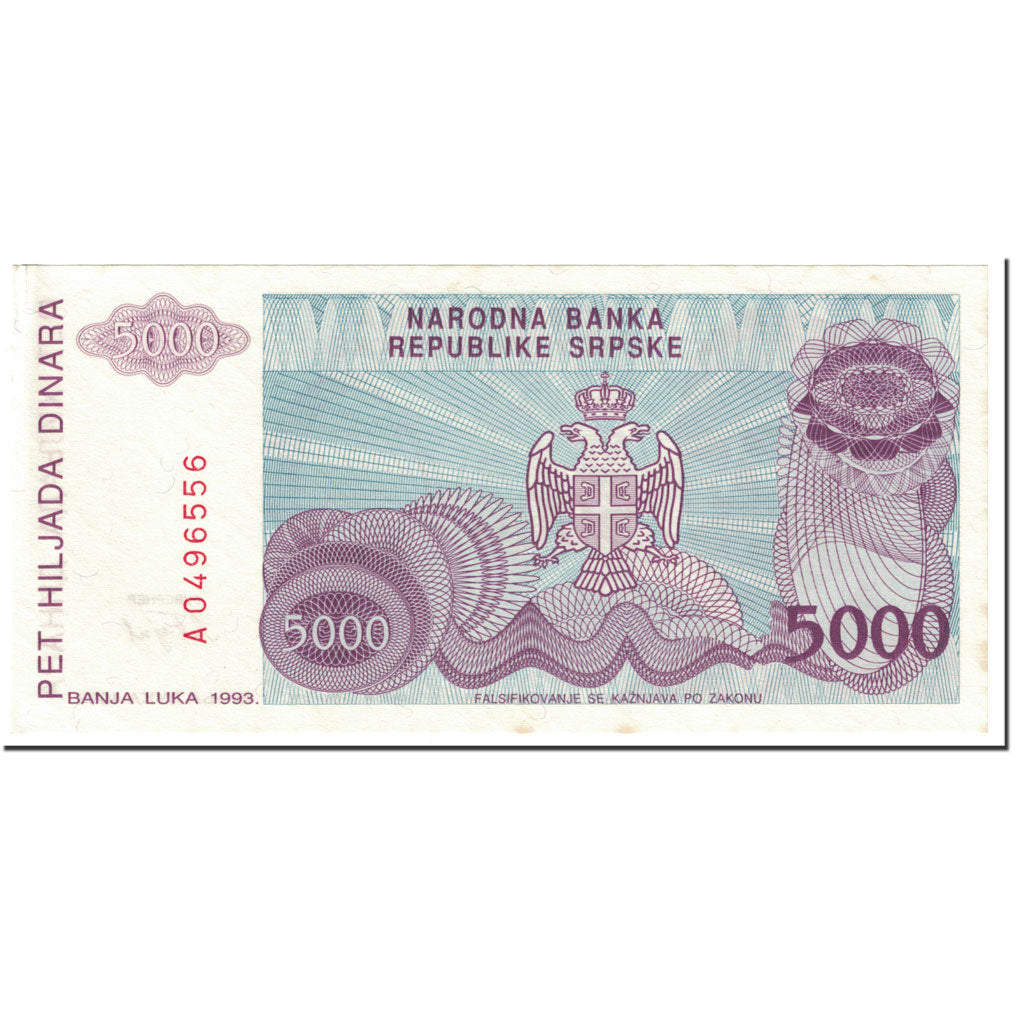 Banknote, Bosnia - Herzegovina, 5000 Dinara, 1993, Undated (1993), KM:149a