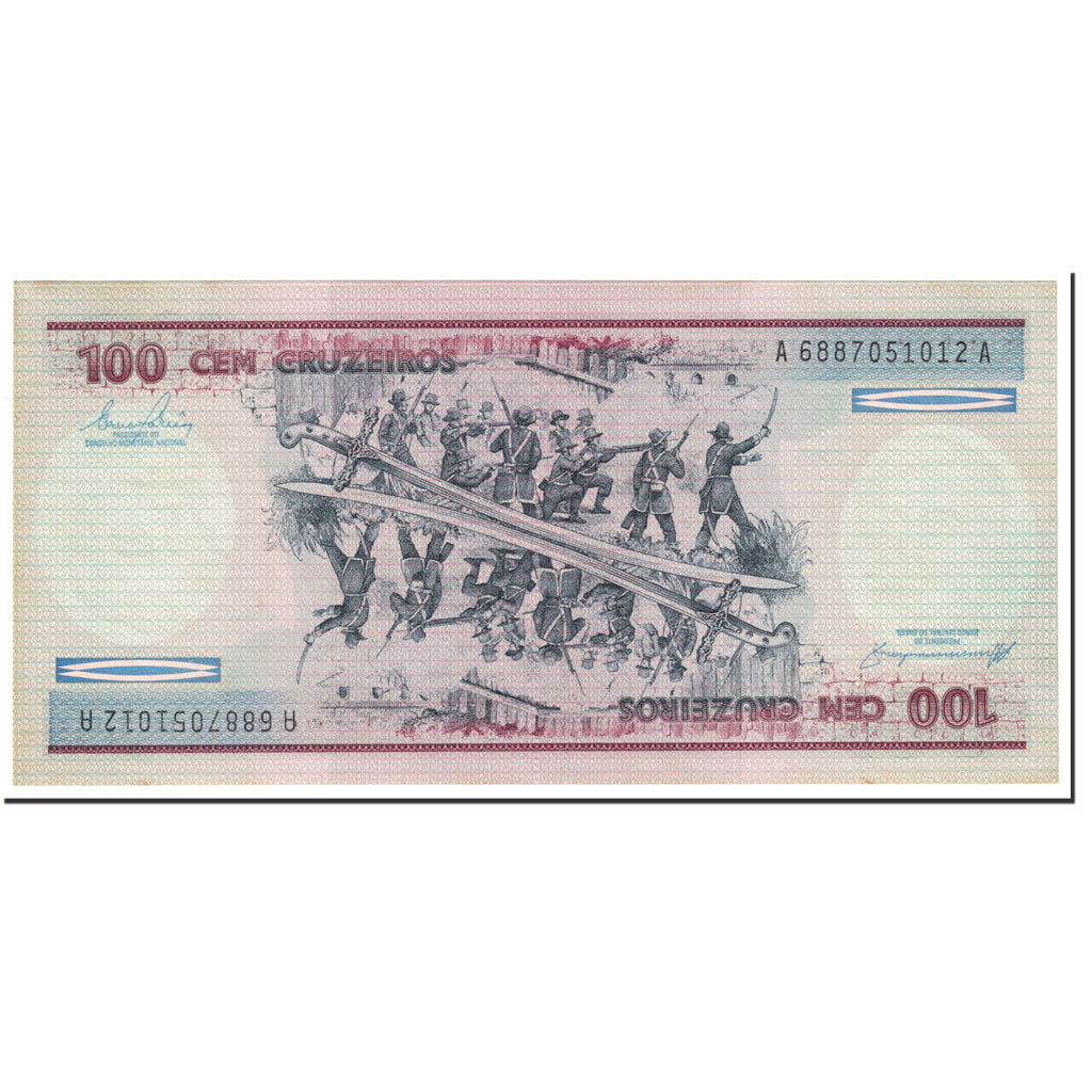 Banconote, Brasile, 100 Cruzeiros, 1984, KM:198b, Undated (1984), SPL