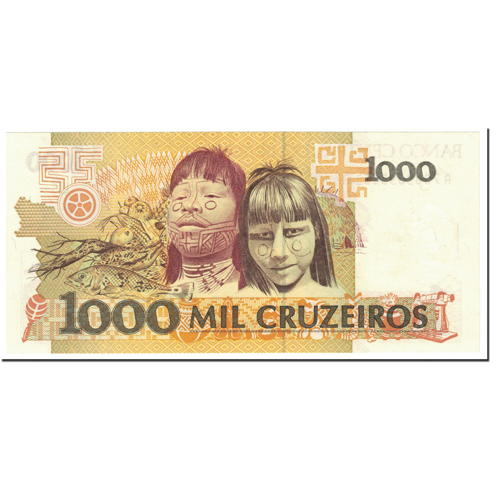 Geldschein, Brasilien, 1000 Cruzeiros, 1991, Undated (1991), KM:231c, UNZ