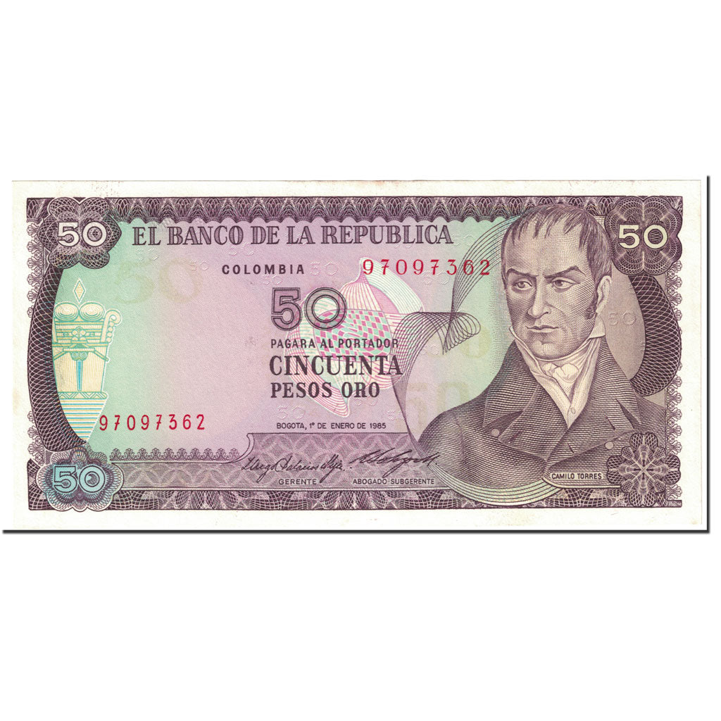 Banknote, Colombia, 50 Pesos Oro, 1985, 1985-01-01, KM:422b, UNC(63)