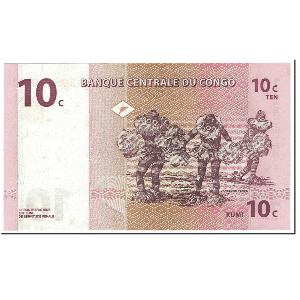 Banknote, Congo Democratic Republic, 10 Centimes, 1997, 1997-11-01, KM:82a