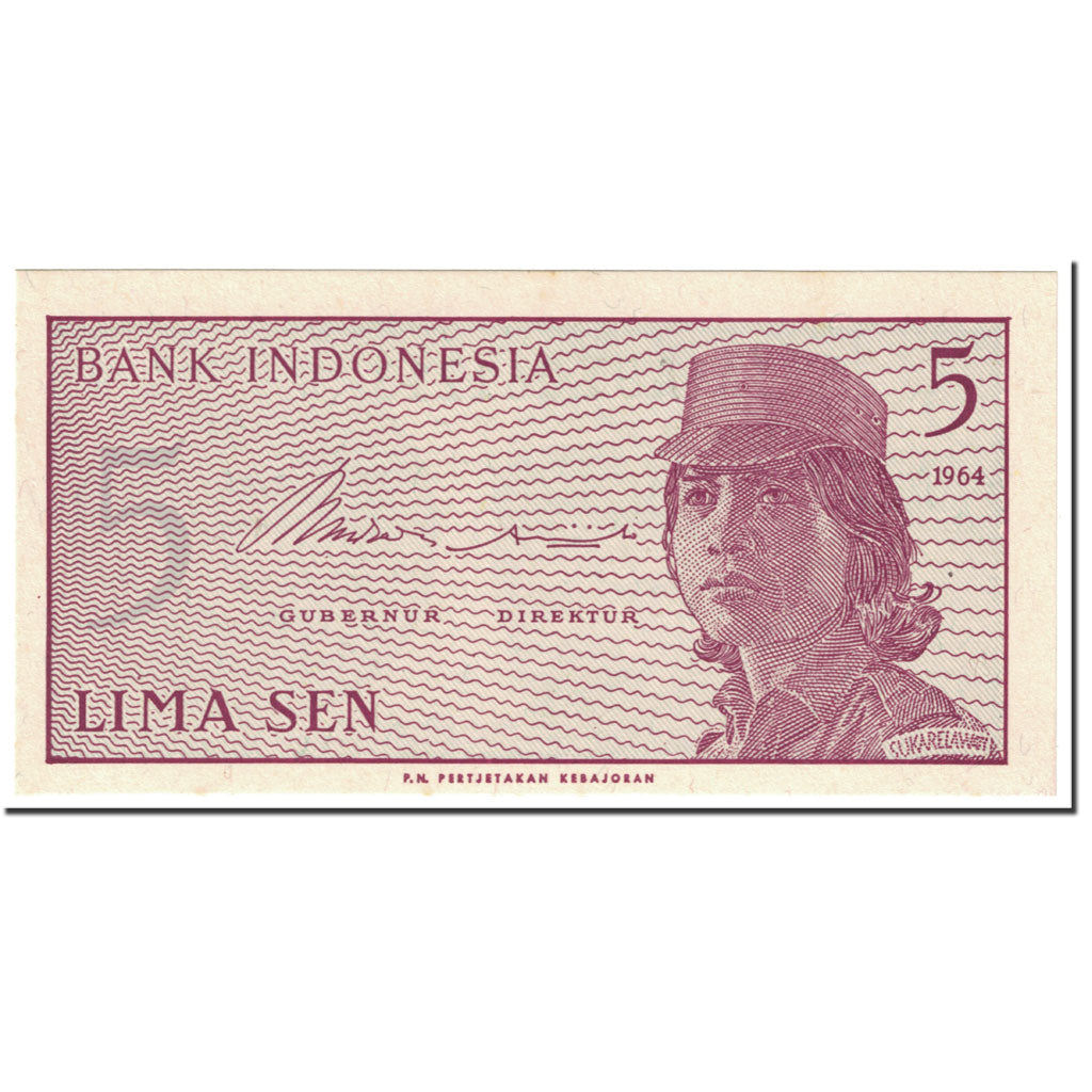 Banconote, Indonesia, 5 Sen, 1964, KM:91a, Undated (1964), SPL