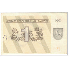 Banconote, Lituania, 1 (Talonas), 1991, KM:32a, Undated (1991), BB