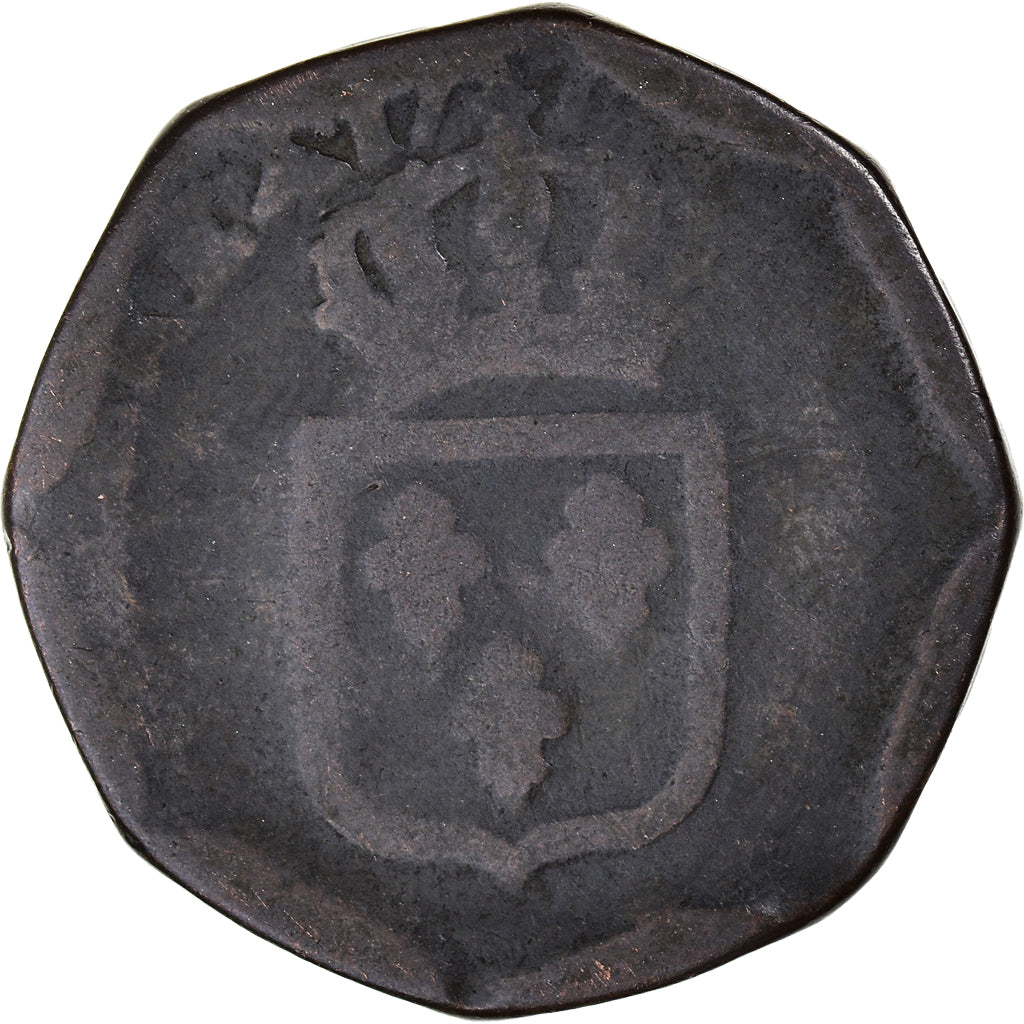 Coin, France, Sol à l'Ecu, 177[?], Palet de Jeu, VG(8-10), Copper