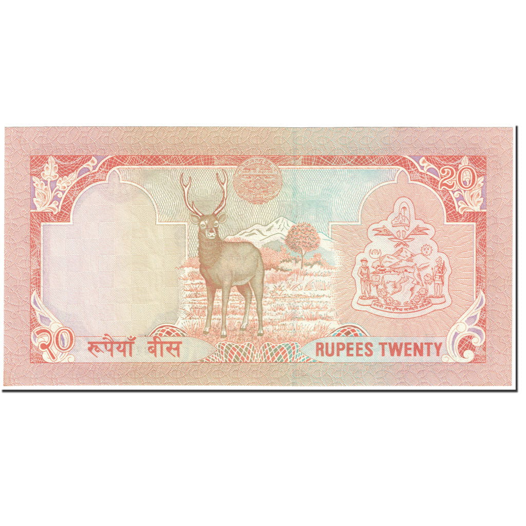 Geldschein, Nepal, 20 Rupees, 1995, Undated (1995), KM:38b, UNZ