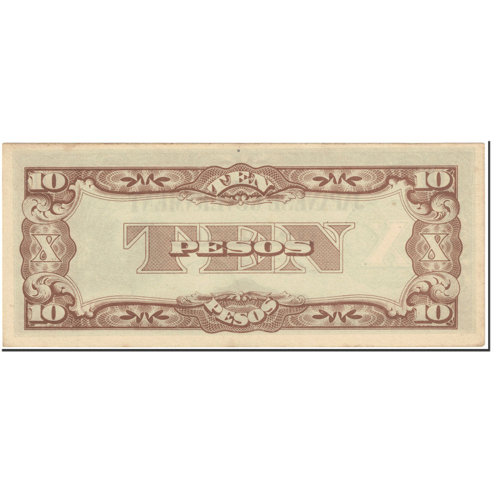 Banknote, Philippines, 10 Pesos, 1942, Undated (1942), KM:108a, UNC(60-62)