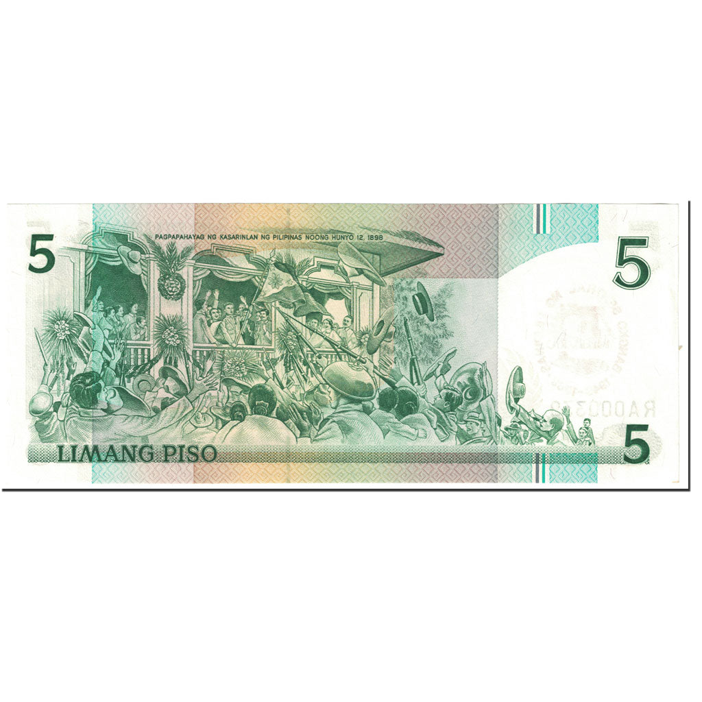 Banknote, Philippines, 5 Piso, 1989, Undated (1989), KM:177a, UNC(65-70)