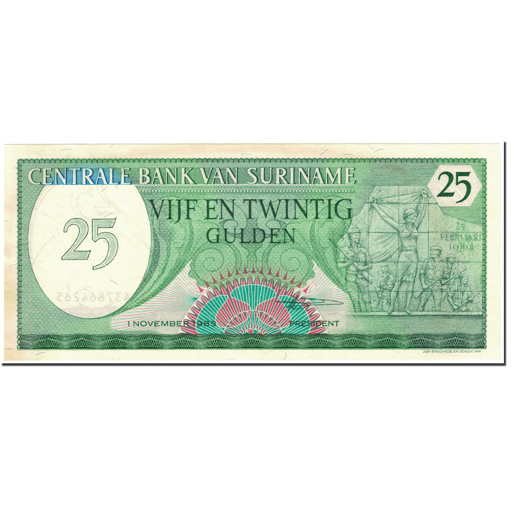 Banconote, Suriname, 25 Gulden, 1985, KM:127b, 1985-11-01, SPL