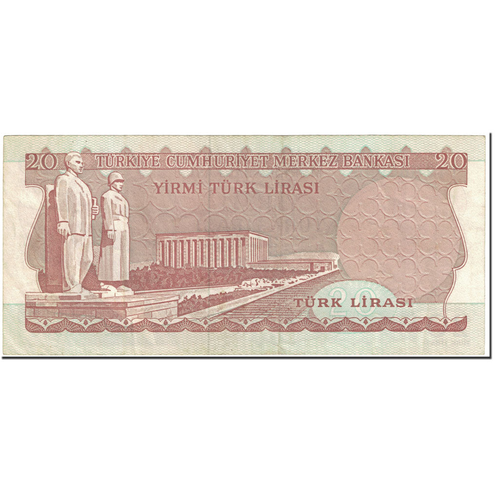 Geldschein, Türkei, 20 Lira, 1987, Old Date 1970-10-14, KM:187b, VZ